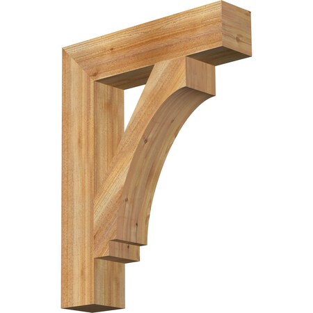 Ekena Millwork Imperial Block Rough Sawn Bracket, Western Red Cedar, 6"W x 28"D x 36"H BKT06X28X36IMP05RWR